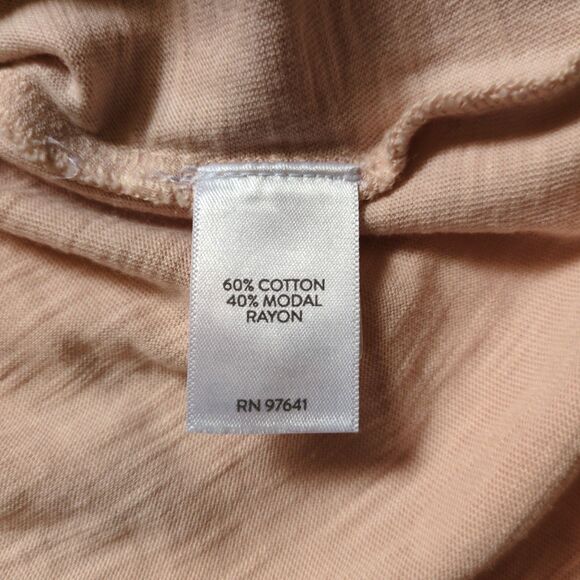 J.Jill Pure Jill Asymmetric Button Tunic Womens M Pink Cotton Modal 3/4 Sleeve - Picture 5 of 9